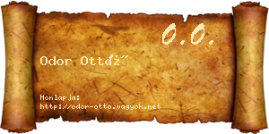 Odor Ottó névjegykártya